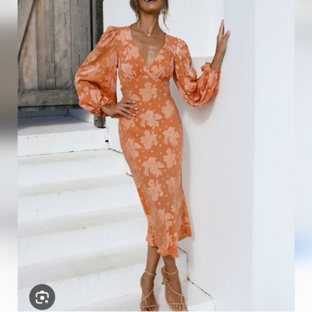 Hello Molly Raise The Sun Midi Dress Sz S